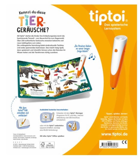 Ravensburger tiptoi Kennst du diese Tiergeräusche?