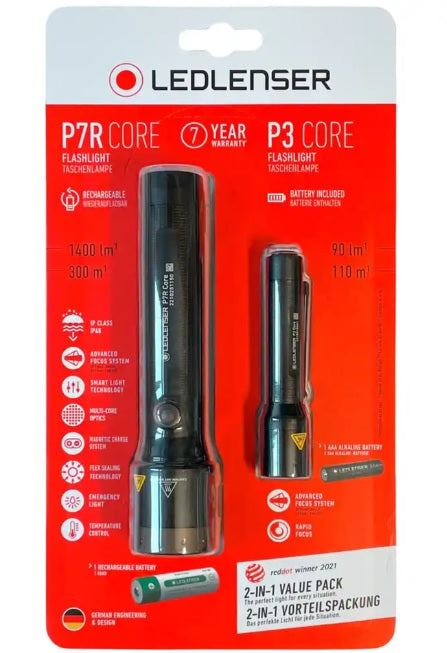 LedLenser Taschenlampe P7R Core und P3 Core - Set