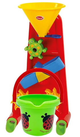 MONATSKNALLER!  *** Juni ***  Jubiläums-Set, Sand-Wasser-Mühle mit Eimer