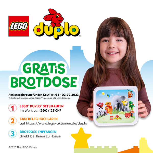LEGO Duplo Windrad und Elektroauto 10985  - LEGO Sets im Wert von 20 € kaufen, dazu gibt es eine Brotdose Gratis